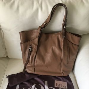 Kooba Tan Leather Hobo Bag